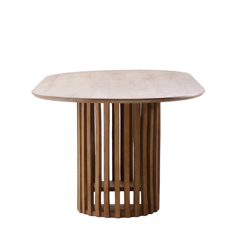 Giga Meubel Eettafel Ferran - Ovaal - Mangohout - Naturel - 200cm