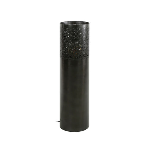 Giga Meubel Vloerlamp Cilinder - Zwart Nikkel - 90x25x25cm