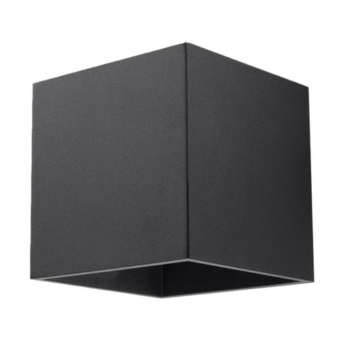 Sollux Lighting Wandlamp QUAD 1 zwart - 10x12x10cm
