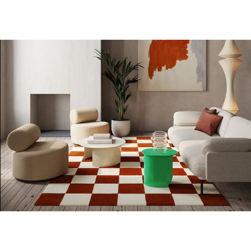 Fest Checks Vloerkleed Oranje