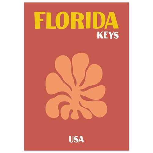 Artfulprints  USA - Florida Keys   poster A4 21x29.7 cm - vtwonen shop