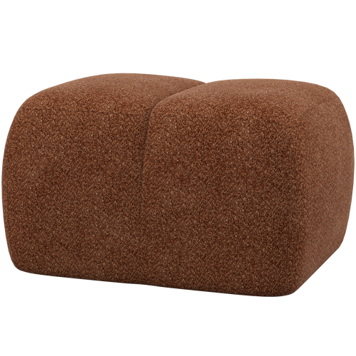 WOOOD poef Mojo - Wollig - Roestbruin - 45x84x64