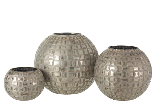 J-Line kaarshouder Alara - glas - grijs - large - vtwonen shop