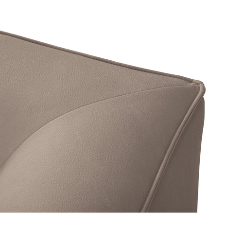 Cosmopolitan Design - Modulaire hoekbank links Siena 5-zits, imitatieleer lichtbruin - 180x366x69cm