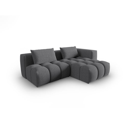 Cosmopolitan Design - Modulaire hoekbank rechts Verona 3-zits, structurele stof grijs - 145x205x70cm