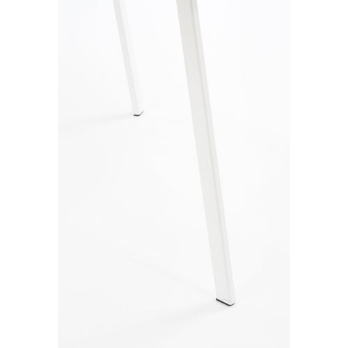 Mica Decorations Seatle Bijzettafel Buiten - H58 x Ø38 cm - Metaal - Wit