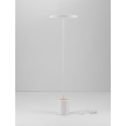 Nova Luce OPHELIA Geïntegreerde LED-vloerlamp mat wit/fineer LED 27W 2199lm 3000K