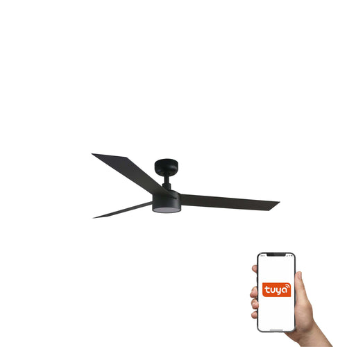 Faro Cruiser Cruiser 132cm Smart LED Plafondventilator Mat Zwart CCT