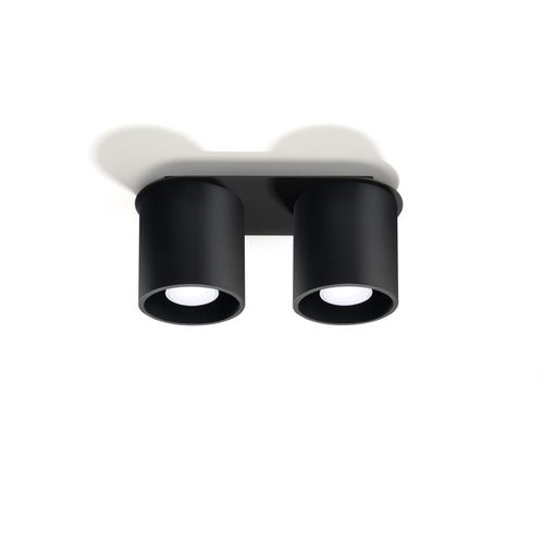 Sollux Lighting Plafondlamp ORBIS 2 zwart - 26x10x12cm