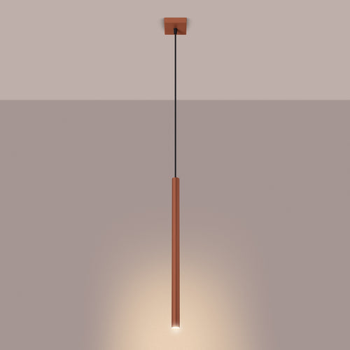 Sollux Lighting Hanglamp PASTELO 1 rood oker - 8x8x114cm