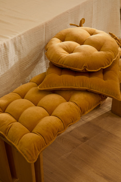 Calma House Bankkussen Velour - Mosterd - 40x120x4