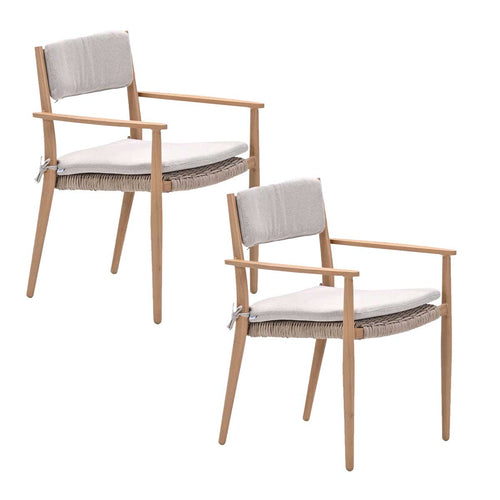 Garden Impressions tuinstoel Lily light teak look - 2 stuks - vtwonen shop