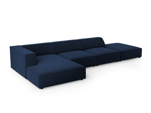 Cosmopolitan Design linker hoekbank Arendal 5-zits, flueel, koningsblauw - 166x341x70cm
