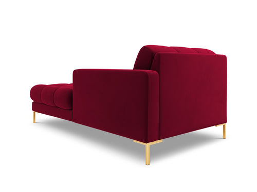 Cosmopolitan Design rechter chaise longue Bali flueel, rood - 185x102x75cm