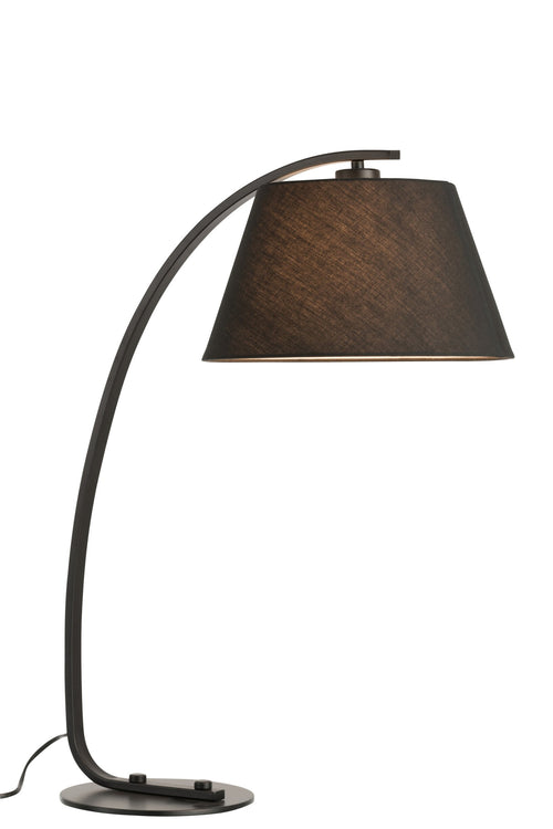 J-Line tafellamp Boog - metaal - zwart