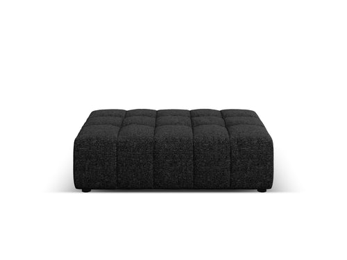 Cosmopolitan Design Poef Chicago chenille zwart - 84x102x42cm