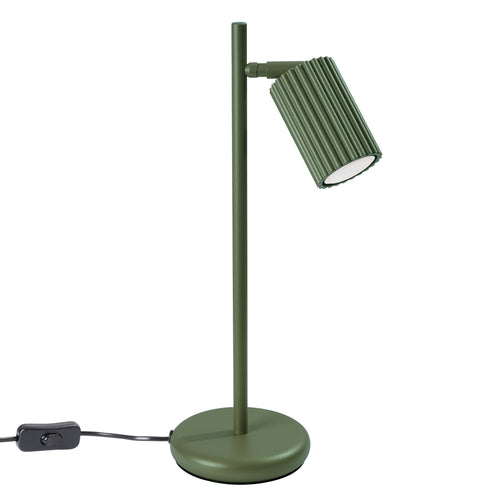 Sollux Lighting Tafellamp KARBON olijfgroen - 14,5x19,5x43cm