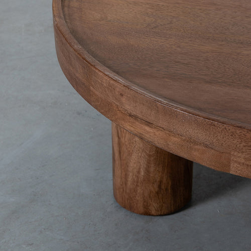LABEL51 Salontafel Elly - Bruin Hout - 70x70x31cm