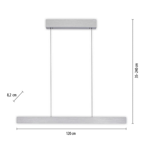 Neuhaus PURE hanglamp e-Lift - 2 lichts - 120  x 240   cm - aluminium - vtwonen shop