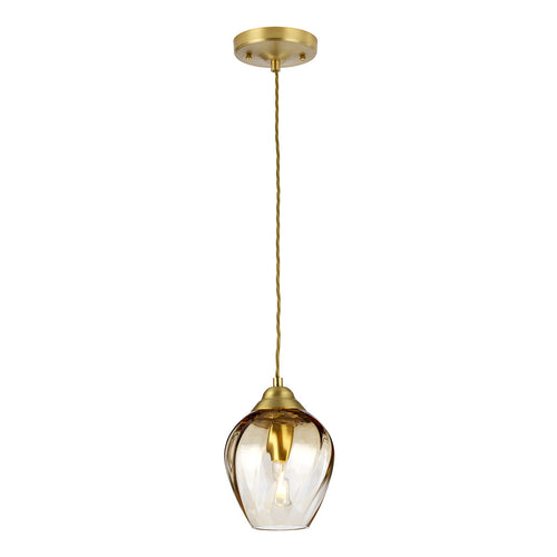 Tiber 1 hanglamp geborsteld messing