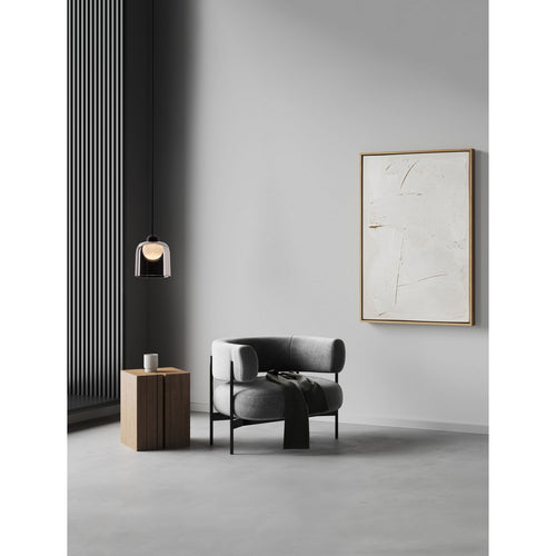 Nova Luce DIONE Dome hanglamp voor plafond, zandkleurig zwart, rookkleurige LED 5W 205lm 3000K