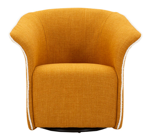 Mauro Ferretti draaistoel - 83,5x66x80 cm - mosterdgeel