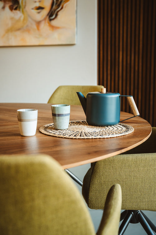 Bredemeijer - Dubbelwandige theepot Duet Design Boston - 1,1 liter - RVS - Blauw - vtwonen shop