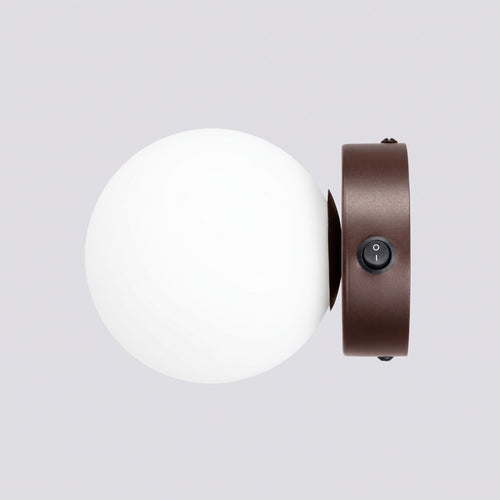 Sollux Lighting Wandlamp YOLI 1 bruin met schakelaar - 12x14x12cm