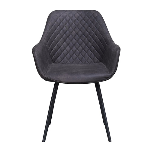 Livingfurn eetkamerstoel Luca - stof - 60x50x85 - Antraciet