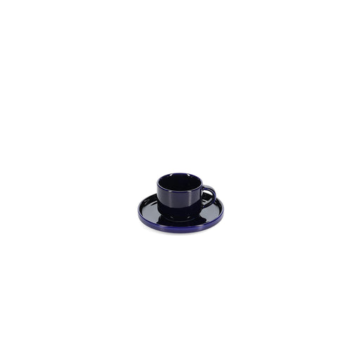 S|P Collection - Mokkakop 10cl midnight blue Aster - Set van 4
