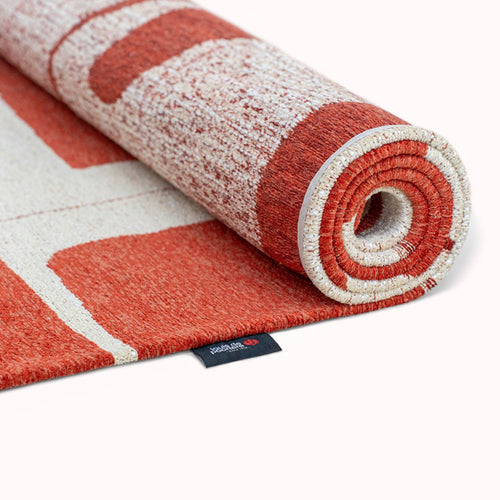 Louis De Poortere binnen & buiten machinewasbaar vloerkleed Craft Papercut van 40% gerecycled PET - rood - 200x280cm