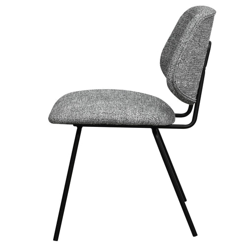Furnhouse eetkamerstoel Sofia - Grijs - Stof (Bouclé) - Set van 4