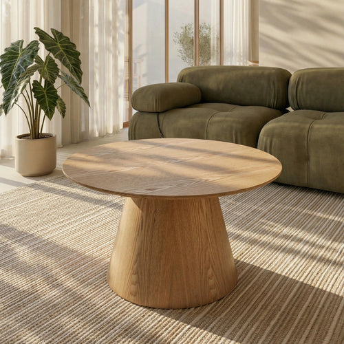 Furnhouse ronde salontafel Tango - Natuurlijk eikenhout - Ø 80 cm
