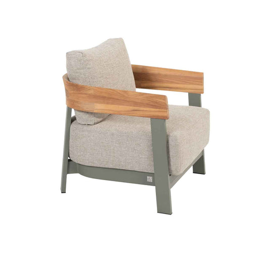 4 Seasons loungestoel Varenna olijf kleurig