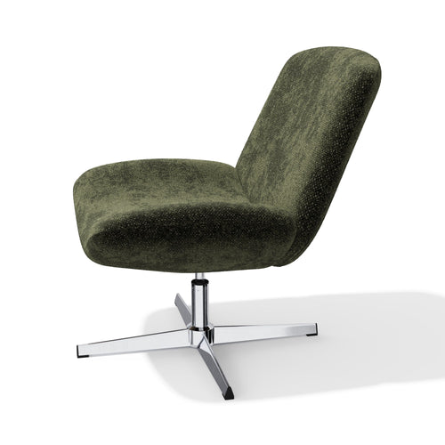 Premium Interiors - Draaistoel ABY - getextureerd fluweel vintage groen 66cm