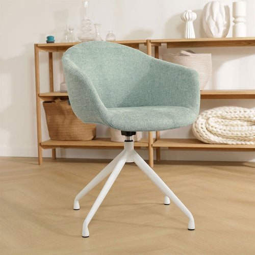 Nolon Nola-Otis Draaibare Eetkamerstoelen Set - Zacht Groen - Wit