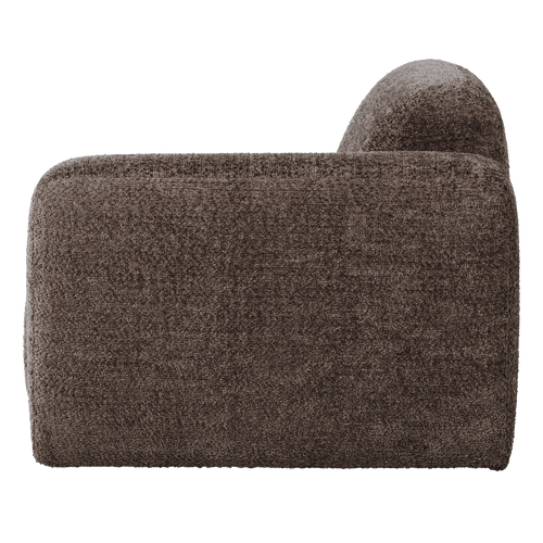 WOOOD 1-zits bank arm rechts Mojo Base - Wollig - Bruin - 74x105x97