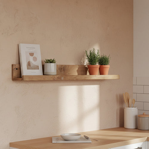 Raw materials wandplank Elements - teakhout - 75x8x8 cm - vtwonen shop