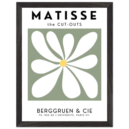 Artfulprints Poster met Lijst Matisse – Floral motion   - 30x40 cm - Grijs