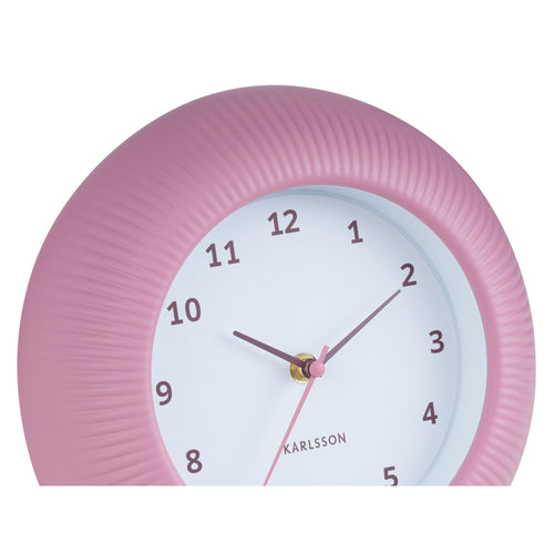Karlsson wandklok Tender Rib - roze - Ø25cm - vtwonen shop