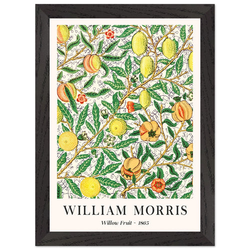 Artfulprints Poster met Lijst William Morris - Willow fruit   - A4 21x29.7 cm - Groen