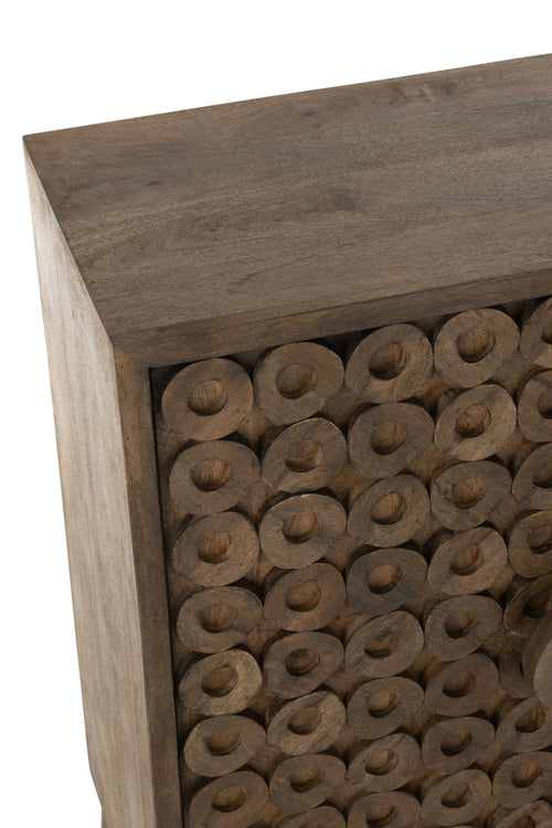 J-Line kast 2 Deuren - mangohout - bruin - vtwonen shop