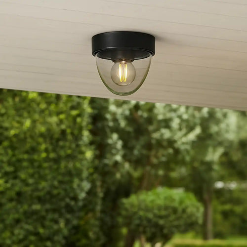 Nowodvorski buitenlamp Nook - 1 lichts - 18  x 15.5   cm - zwart - vtwonen shop