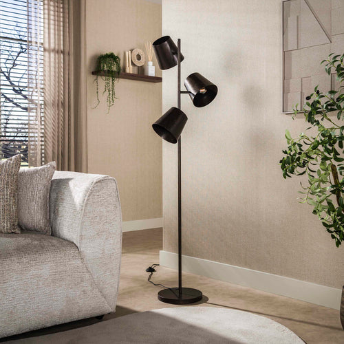 Giga Living Vloerlamp Kinetic - Bruin Metaal - Ø40x165cm