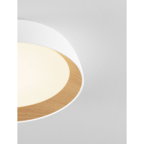 Nova Luce SIGI Inbouw plafondlamp zandwit, hout, Triac dimbaar, LED 40W 3081lm 3000K