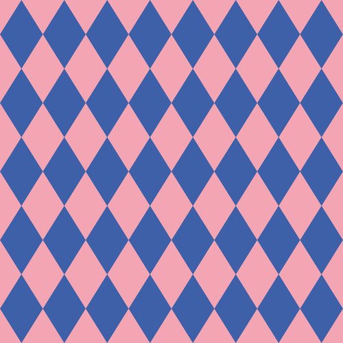 ESTAhome behang ruiten blauw en roze - 50 x 900 cm - 131601 - vtwonen shop