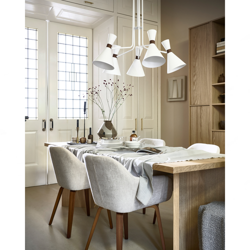 vtwonen eetkamerstoelen Base - Velvet Melange - Zand - Set van 6 - vtwonen shop