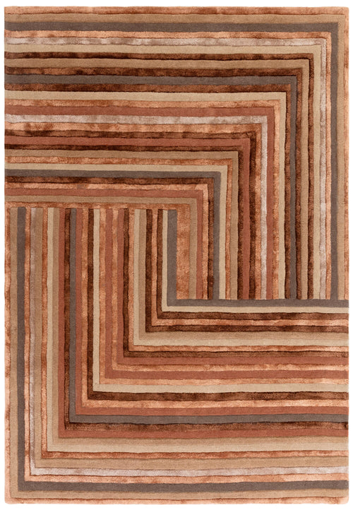 Vloerkleed MOMO Rugs Matrix Network Terracotta 160x230 cm - vtwonen shop