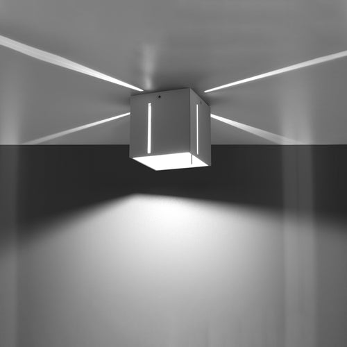 Sollux Lighting Plafondlamp PIXAR wit - 10x10x10cm
