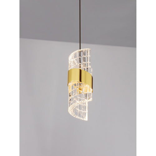 Nova Luce SENECA Slanke hanglamp voor plafond, platina goud, zandzwart, LED, 8W, 636lm, 3000K
